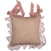 Clayre Eef GBB25 Copricuscino 40x40 cm Marrone Casa di Pan di Zenzero Cotone Stile Country