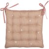 Clayre Eef cuscino per sedia 40x40x4 cm marrone casetta di pan di zenzero cotone stile country