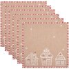 Set di 6 tovaglioli Clayre Eef casa di pan di zenzero 40x40 cm cotone stile country