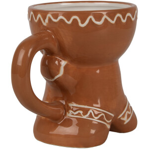 Clayre & Eef Mug Gingerbread Man 325 ml Tazza in ceramica marrone Natale