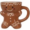 Clayre & Eef Mug Gingerbread Man 325 ml Tazza in ceramica marrone Natale