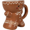 Clayre & Eef Mug Gingerbread Man 325 ml Tazza in ceramica marrone Natale