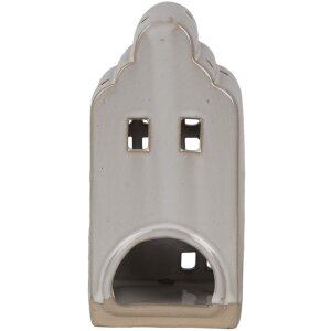 Clayre & Eef 6CE1790 Portacandele in porcellana House Beige 9x8x18 cm Stile country