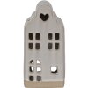 Clayre & Eef 6CE1790 Portacandele in porcellana House Beige 9x8x18 cm Stile country