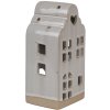 Clayre & Eef 6CE1790 Portacandele in porcellana House Beige 9x8x18 cm Stile country