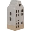 Clayre & Eef 6CE1791 Portacandele in porcellana House Beige 11x10x23 cm