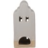 Clayre & Eef 6CE1791 Portacandele in porcellana House Beige 11x10x23 cm