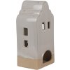 Clayre & Eef 6CE1791 Portacandele in porcellana House Beige 11x10x23 cm