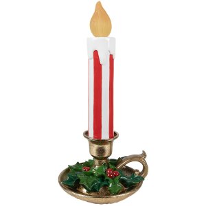 Clayre & Eef 6PR4241 Candela decorativa LED Rosso...