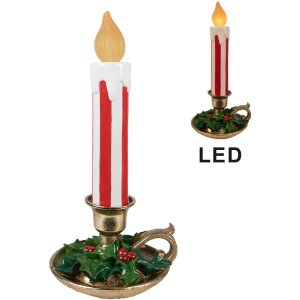 Clayre & Eef 6PR4241 Candela decorativa LED Rosso...
