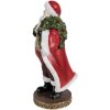 Clayre & Eef 6PR4278 Figurina di Babbo Natale rossa 13x10x23 cm in poliresina classica