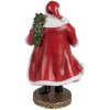 Clayre & Eef 6PR4278 Figurina di Babbo Natale rossa 13x10x23 cm in poliresina classica