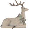 Clayre Eef figura decorativa cervo marrone 31x16x29 cm in poliresina stile country
