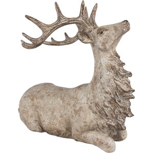 Clayre Eef Figura decorativa Cervo marrone 29x15x27 cm Poliresina Stile rurale