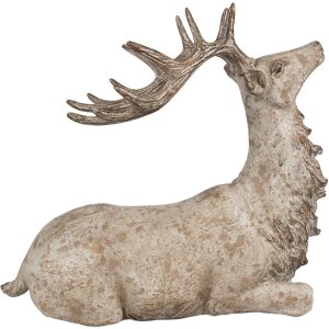 Clayre Eef Figura decorativa Cervo marrone 29x15x27 cm Poliresina Stile rurale