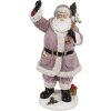 Clayre & Eef Babbo Natale Figurina Rosa 43 cm in poliresina Decorazione natalizia