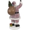 Clayre & Eef Babbo Natale Figurina Rosa 43 cm in poliresina Decorazione natalizia