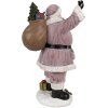 Clayre & Eef Babbo Natale Figurina Rosa 43 cm in poliresina Decorazione natalizia