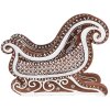Decorazione natalizia Clayre Eef figura slitta pan di zenzero 20x12x15 cm marrone