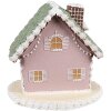 Casa di pan di zenzero Clayre Eef 12 cm Decorazione natalizia in poliresina rosa