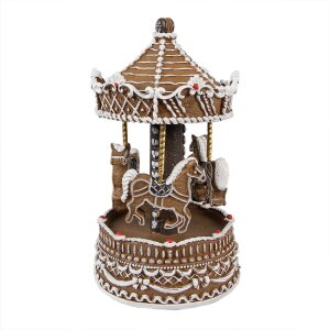 Clayre Eef Music Box Carosello Marrone Decorazione...