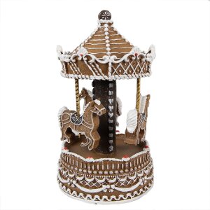 Clayre Eef Music Box Carosello Marrone Decorazione...