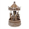 Clayre Eef Music Box Carosello Marrone Decorazione natalizia Stile Pan di Zenzero
