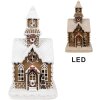 Clayre & Eef Casa di pan di zenzero con LED 13x11x25 cm Decorazione natalizia in poliresina