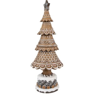 Albero di Natale Clayre Eef design pan di zenzero marrone Ø 16x42 cm stile country