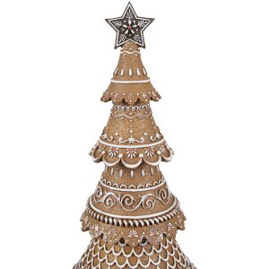 Albero di Natale Clayre Eef design pan di zenzero marrone Ø 16x42 cm stile country