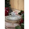Clayre & Eef strofinaccio casa di pan di zenzero marrone 50x70 cm cotone stile country