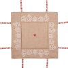 Clayre Eef Cestino per il pane Casa di pan di zenzero 35x35x8 cm Cotone marrone Stile country