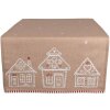 Runner da tavola Clayre Eef casa di pan di zenzero 50x140 cm cotone marrone stile country