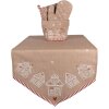 Clayre Eef GBB65 Runner da tavola 50x160 cm Casa di pan di zenzero in cotone marrone