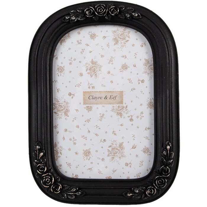 Clayre & Eef 2F1159 Cornice nera 14x2x19 cm per foto 10x15 cm