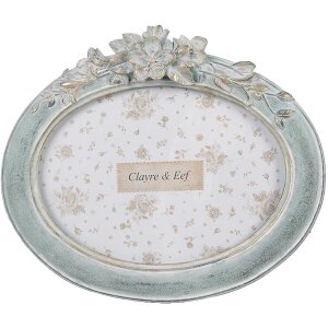 Clayre & Eef Cornice ovale 13x18 cm Verde Vetro...