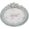 Clayre & Eef Cornice ovale 13x18 cm Verde Vetro Plastica Vintage