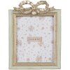 Clayre & Eef 2F1163 Cornice per quadri verde 16x2x22 cm Decorazione romantica con fiocco