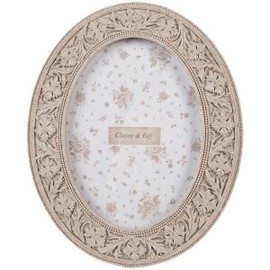 Clayre & Eef 2F1166 Cornice beige ovale 19x23 cm per...