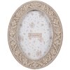 Clayre & Eef 2F1166 Cornice beige ovale 19x23 cm per foto 13x18 cm Boho