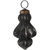 Clayre & Eef 6GL4693 Guaina per albero di Natale nero grigio Ø 5x8 cm Vetro