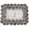 Cornice per quadri Clayre & Eef 10x15 cm color argento con design floreale retrò