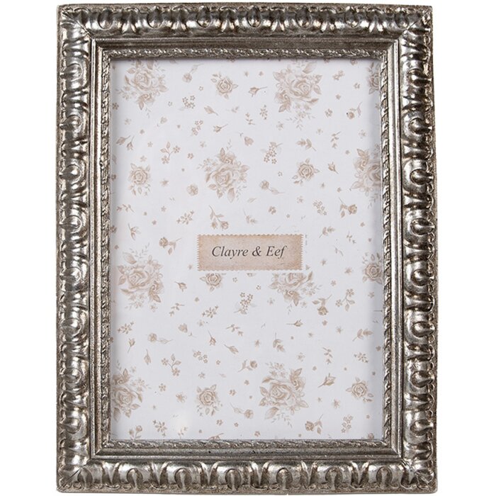 Clayre & Eef 2F1172 Portafoto Argento 17x2x22 cm / 13x18 cm Stile Boho