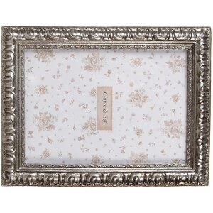Clayre & Eef 2F1172 Portafoto Argento 17x2x22 cm / 13x18 cm Stile Boho