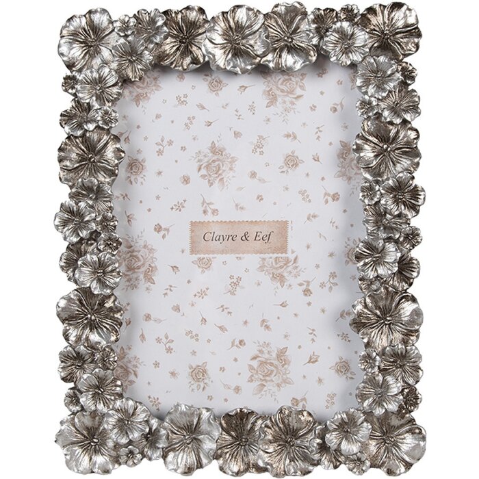 Clayre & Eef 2F1173 Portafoto 17x2x22 cm Argento Stile Vintage