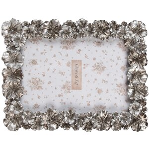 Clayre & Eef 2F1173 Portafoto 17x2x22 cm Argento Stile Vintage