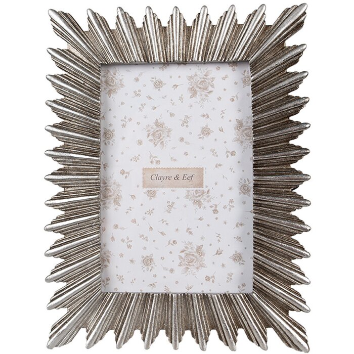 Clayre & Eef 2F1174 Cornice per foto 17x2x22 cm Color argento Moderno