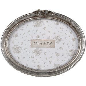 Clayre & Eef 2F1175 Portafoto ovale color argento...