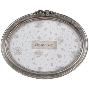 Clayre & Eef 2F1176 Cornice argento 20x3x15 cm Ovale...