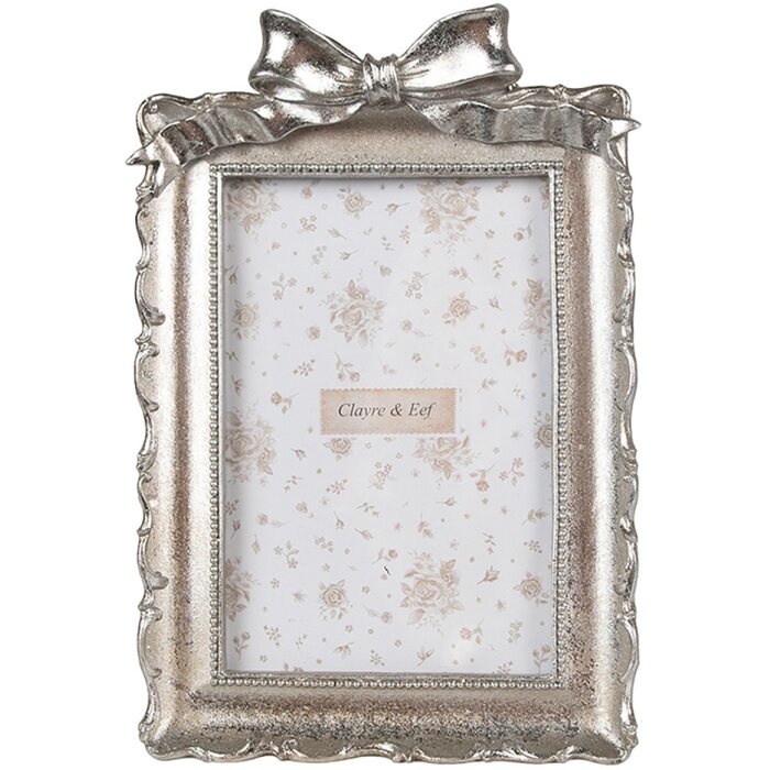 Clayre & Eef 2F1178 Portafoto color argento 14x3x21 cm 10x15 cm Romantico